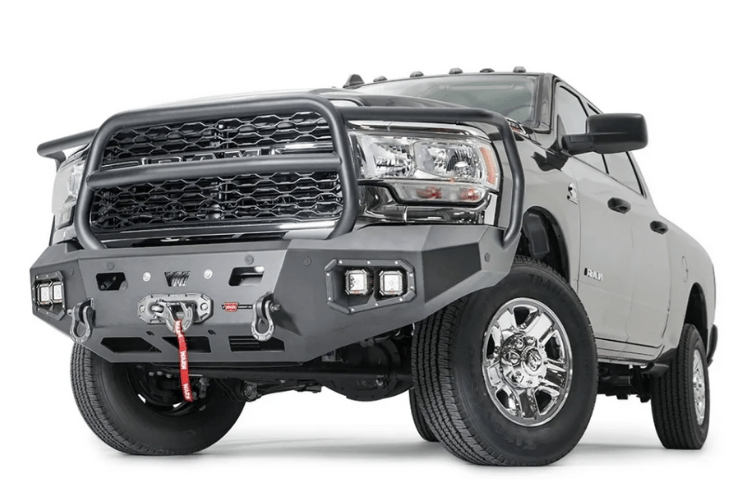 Warn 107002 Dodge Ram 4500/5500 2019-2024 Ascent Front Bumper With Grille Guard
