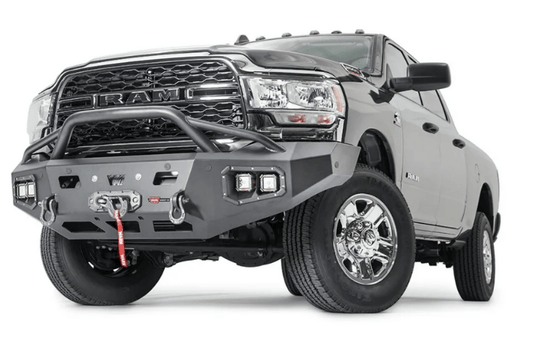 Warn 107003 Dodge Ram 2500/3500 2019-2023 Ascent Front Bumper With Baja Grille Guard