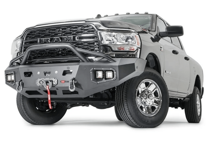 Warn 107003 Dodge Ram 4500/5500 2019-2024 Ascent Front Bumper With Baja Grille Guard