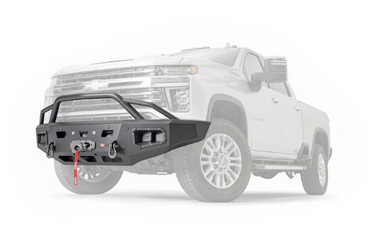 Warn 107006 Chevy Silverado 2500/3500 2020-2023 Ascent Front Bumper With Baja Grille Guard