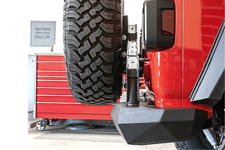 DV8 Offroad Jeep Wrangler JL 2018-2025 Full-Width Rear Bumper With Tire Carrier RBJL-02