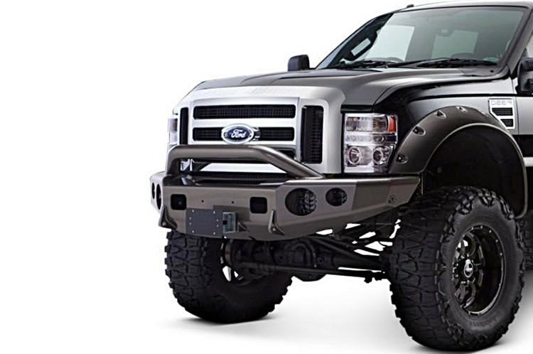 TrailReady 12100P Ford F150 1992-1996 Extreme Duty Front Bumper Winch Ready with Pre-Runner Guard - BumperOnly