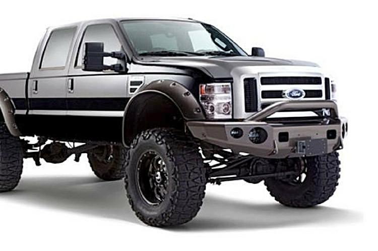 TrailReady 12100P Ford F450/F550 Superduty 1992-1998 Extreme Duty Front Bumper Winch Ready with Pre-Runner Guard - BumperOnly