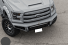 Bodyguard GAF18AN1B Ford F150 2018-2019 A2L Base Front Bumper ACC Compatible Single Light Bar Cutout Bare Metal
