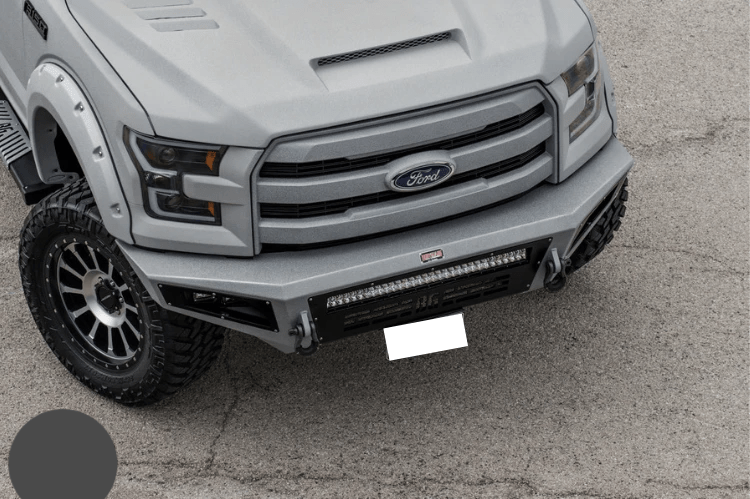 Bodyguard GAF18AN1B Ford F150 2018-2019 A2L Base Front Bumper ACC Compatible Single Light Bar Cutout Bare Metal