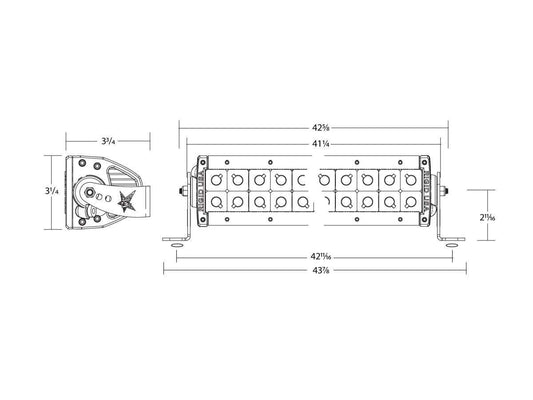 Rigid Industries 140312 40'' E-Series Spot/Flood Combo Led Light Bar