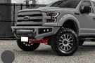 Bodyguard GAF18AN1B Ford F150 2018-2019 A2L Base Front Bumper ACC Compatible Single Light Bar Cutout Bare Metal