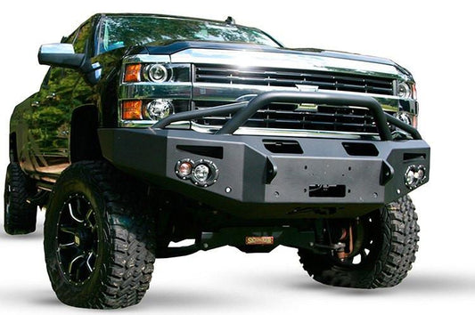 FabFours Premium Truck Pre-Runner Front Bumper 2015-2019 Chevy Silverado HD 2500-3500 CH14-C3052-1 - BumperOnly