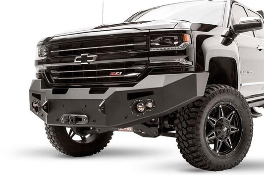 FabFours Premium Truck Front Bumper No Guard 2016 Chevy Silverado 1500 CS16-F3851-1 - BumperOnly