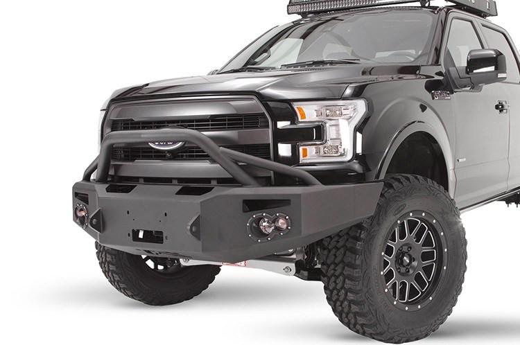 Fab Fours Ford F150 2015-2017 Front Bumper Winch Ready with Pre-Runner Guard FF15-H3252-1
