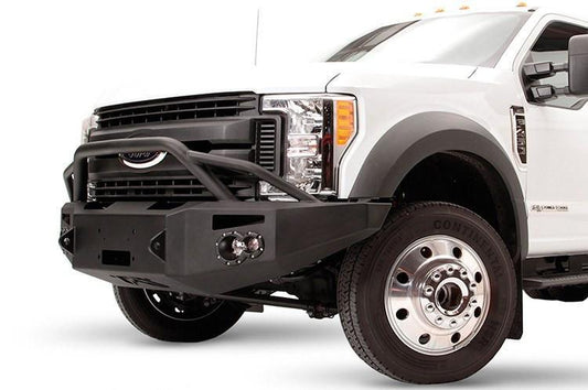 Fab Fours FS17-A4252-1 Ford F450/F550 Superduty 2017-2022 Premium Front Bumper Winch Ready with Pre-Runner Guard