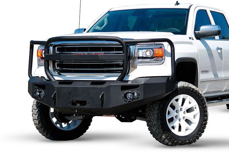 Fab Fours GMC Sierra 1500 2014-2015 Front Bumper Winch Ready with Full Guard GS14-H3150-1