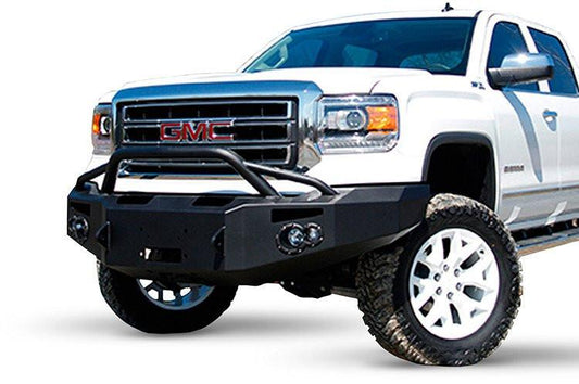 Fab Fours GMC Sierra 1500 2014-2015 Front Bumper Winch Ready with Pre-Runner Guard GS14-H3152-1