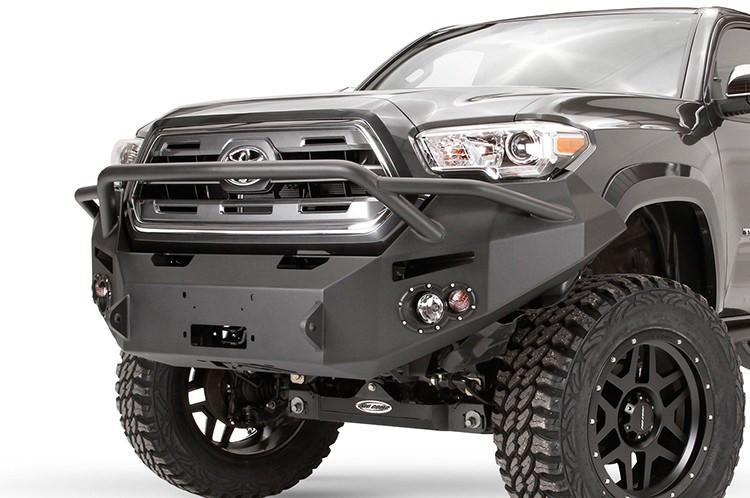 Fab Fours TT16-B3652-1 Toyota Tacoma 2016-2022 Premium Front Bumper Winch Ready with Pre-Runner Guard