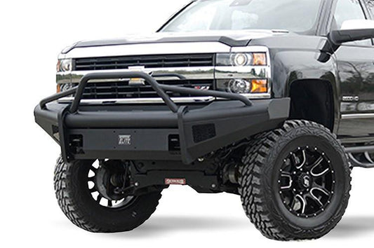 Fab Fours Black Steel Elite Pre-Runner Front Bumper 2015-2019 Chevy Silverado 2500/3500 CH14-Q3062-1