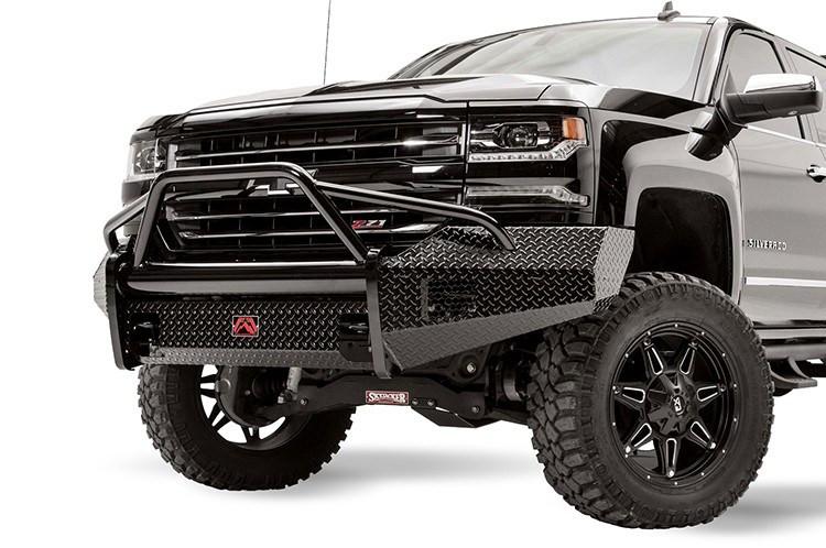 Fab Fours Chevy Silverado 1500 2016-2018 Front Bumper Pre-Runner Guard with Tow Hooks CS16-K3862-1