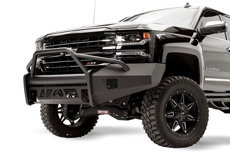 Fab Fours Chevy Silverado 1500 2016-2018 Front Bumper Pre-Runner Guard with Tow Hooks CS16-R3862-1