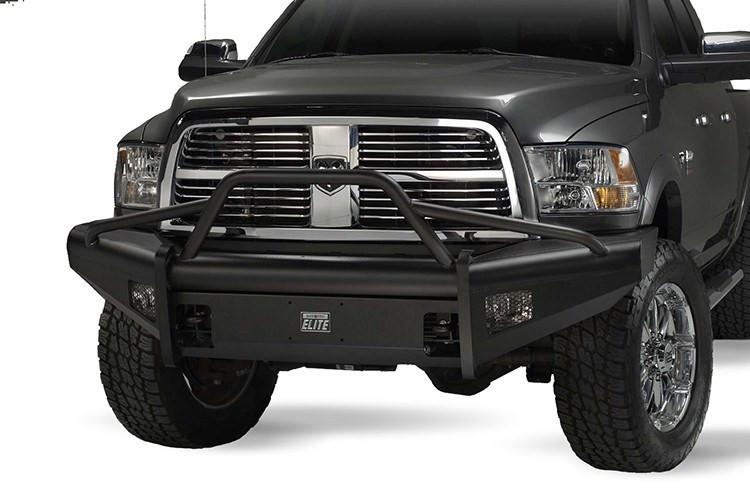 Fab Fours Black Steel Elite Pre-Runner Front Bumper 2010-2018 Dodge 2500-5500 DR10-Q2962-1