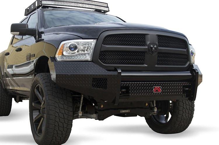 FabFours BLACK STEEL No Guard Front Bumper 2013+ DODGE 1500 DR13-K2961-1 - BumperOnly