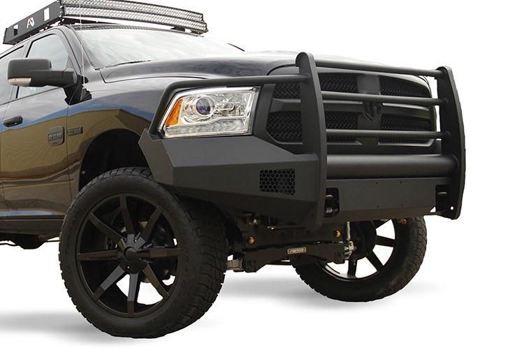 Fab Fours Dodge Ram 1500 2013-2017 Front Bumper Full Guard with Tow Hooks DR13-R2960-1