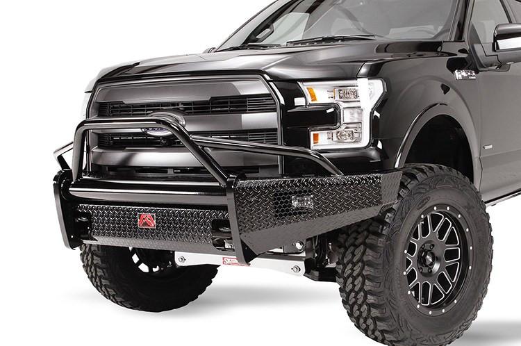 Fab Fours Ford F150 2015-2017 Front Bumper Pre-Runner Guard with Tow Hooks FF15-K3252-1