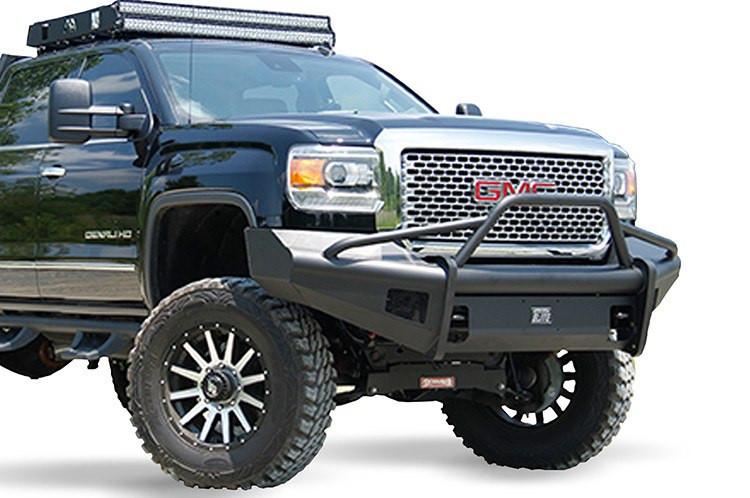 Fab Fours GMC Sierra 2500/3500 2015-2018 Front Bumper Pre-Runner Guard with Tow Hooks GM14-Q3162-1