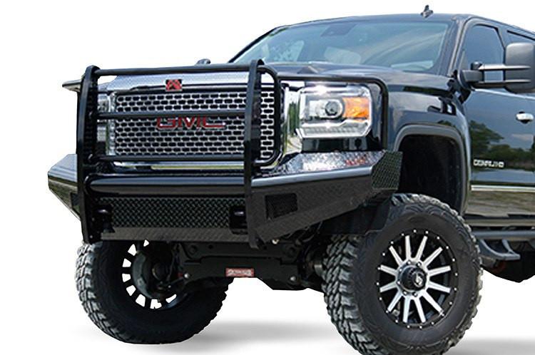 Fab Fours GM14-S3160-1 GMC Sierra 2500/3500 2015-2019 Black Steel Front Bumper with Full Guard