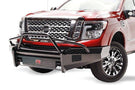 Fab Fours NT16-K3762-1 Nissan Titan XD 2016-2024 Black Steel Front Bumper Pre-Runner Guard with Tow Hooks