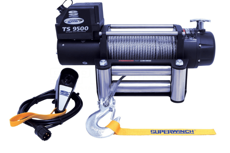 Superwinch 1595200 Tiger Shark 9500 12V Wire Rope Winch