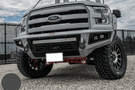 Bodyguard GAF18AN1B Ford F150 2018-2019 A2L Base Front Bumper ACC Compatible Single Light Bar Cutout Bare Metal