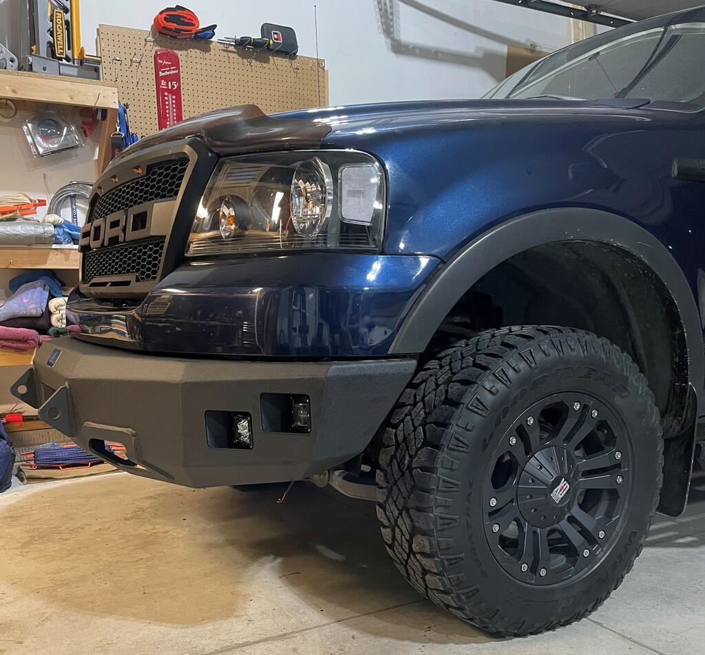 STEEL FRONT BUMPER REPLACEMENT BAR W/LED LIGHTS FIT F-150 2004-2008 STEEL FRONT BUMPER REPLACEMENT BAR W/LED LIGHTS FIT F-150 2004-2008