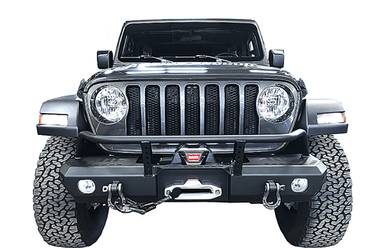 Warrior 6538 Jeep Gladiator JT 2020-2024 MOD Series Front Bumper Mid-Width With Brush Guard