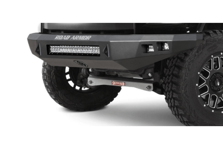 Road Armor 905R0B-NW 2012-2015 Toyota Tacoma Stealth Front Non-Winch Bumper No Guard, Black Finish and Square Fog Light Hole