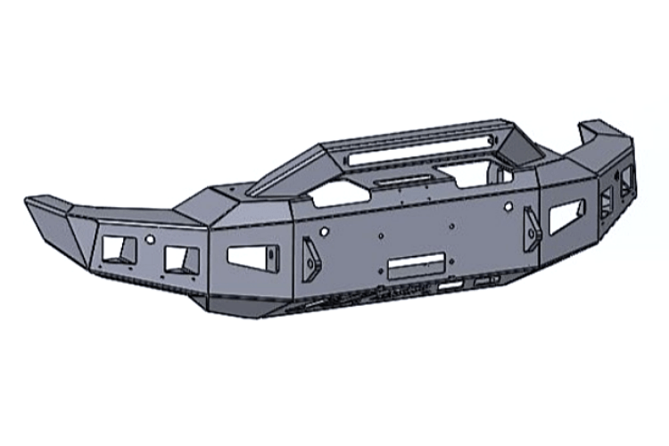 Hammerhead 600-56-0977 Chevy Silverado 2500/3500 2020-2023 Front Bumper Formed Guard Winch Ready