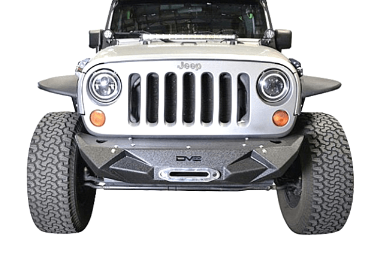 DV8 Offroad Jeep Gladiator JT 2020-2023 Front Bumper Mid-Width with Light Bar Mount Winch Ready FBSHTB-24