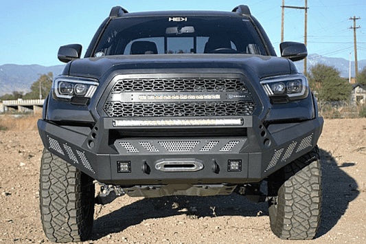 DV8 Offroad Toyota Tacoma 2016-2020 Front Bumper With Light Bar Mount Winch Ready FBTT1-03