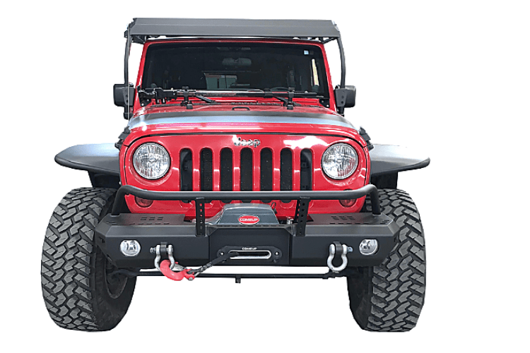 Warrior 6578 Jeep Wrangler JK 2007-2018 MOD Series Front Bumper Mid-Width With Brush Guard