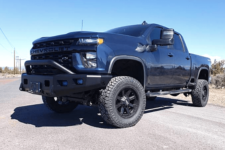 TrailReady 10725P Chevy Silverado 2500/3500 2020-2023 Front Bumper Winch Ready With Pre-Runner Guard