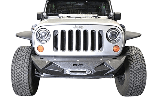 DV8 Offroad Jeep Wrangler JL 2018-2024 Front Bumper Mid-Width with Light Bar Mount Winch Ready FBSHTB-24