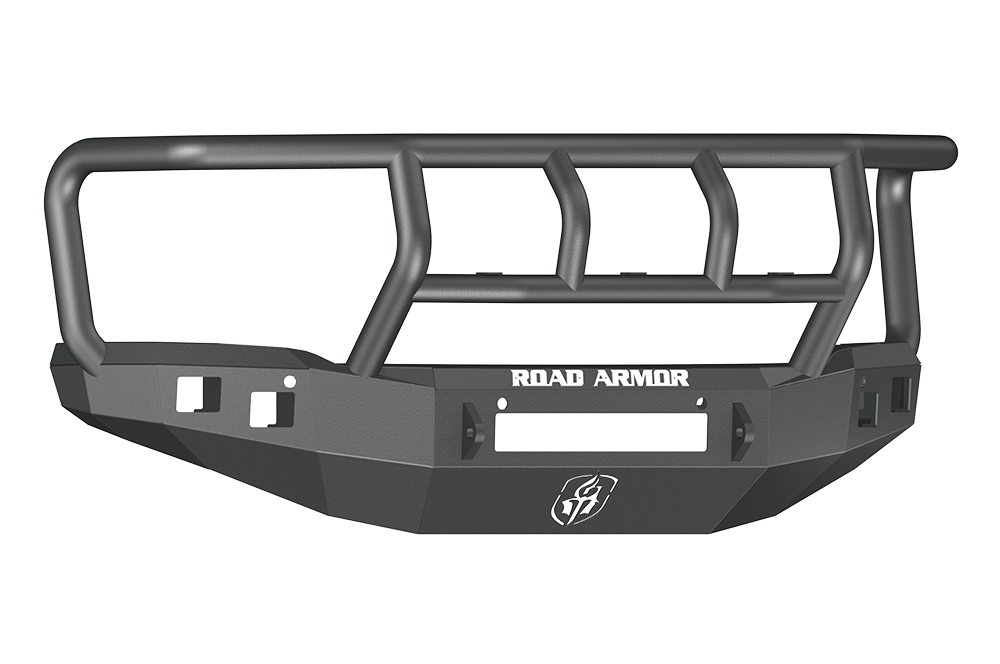 Road Armor Stealth 214R2B-NW 2014-2015 GMC Sierra 1500 Front Non-Winch Bumper, Stealth, Square Light Port, Titan II Guard, Black