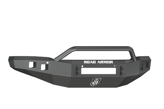 Road Armor Stealth 214R4B-NW 2014-2015 GMC Sierra 1500 Front Non-Winch Bumper, Stealth Series, Pre-Runner Guard, Black