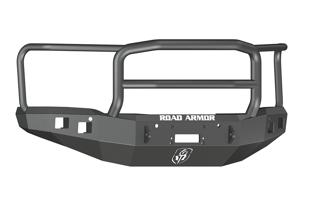 Road Armor Stealth 214R5B 2014-2015 GMC Sierra 1500 Front Winch Bumper, Winch Ready, Square Light Port, Lonestar Guard, Black