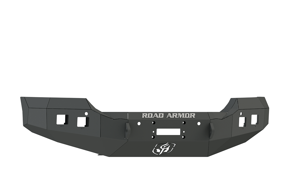 Road Armor Stealth 215R0B 2015-2017 GMC Sierra 2500/3500 Winch Front Bumper, Black, Square Light Port, Stealth Series