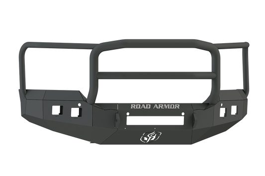 Road Armor Stealth 215R5B-NW 2015-2017 GMC Sierra 2500/3500 Non-Winch Front Bumper, Stealth Series, Square Light Port, Lonestar Guard, Black