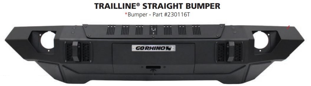 Go Rhino 230116T Jeep Wrangler JL 2007-2024 Trailline Front Bumper Straight