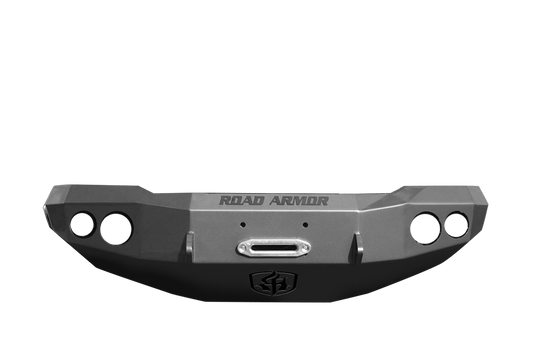 Road Armor 23710B 2000-2007 GMC Sierra 2500/3500 Front Bumper, Stealth Series, Winch Ready, Round Fog Light Port, Black