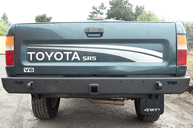Warrior 53566 Full Width Black Rear HD Bumper with Hitch Receiver