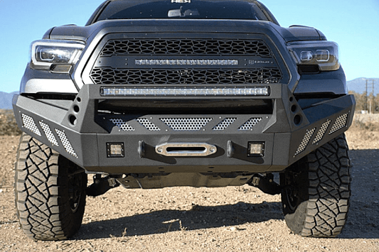 DV8 Offroad Toyota Tacoma 2016-2020 Front Bumper With Light Bar Mount Winch Ready FBTT1-03