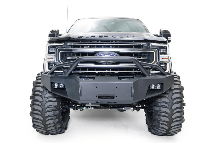 Fab Fours FS17-A4162-1 Ford F250/F350 Superduty 2017-2022 Premium Front Bumper Winch Ready with Pre-Runner Guard