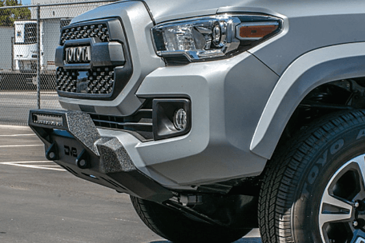 DV8 Offroad Toyota Tacoma 2016-2021 Front Bumper With Hoop Winch Ready FBTT1-05